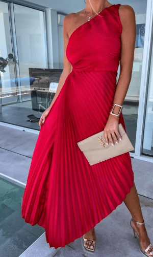 Floral Asymmetrical Knee Length Dress