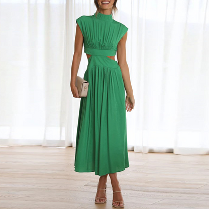 Women's A-Line Midi Dress Sleeveless - VibreMode