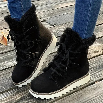 Women's Lace Up Boots Elevated Sole