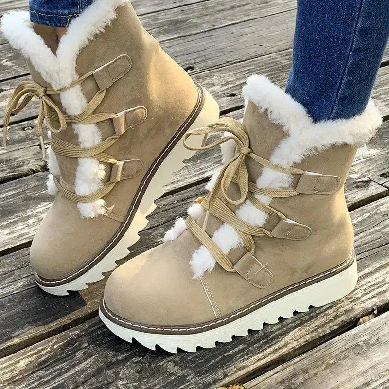 Women's Plush Lined Winter Boots - VibreMode