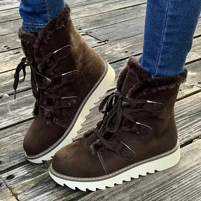 Women's Lace Up Boots Elevated Sole