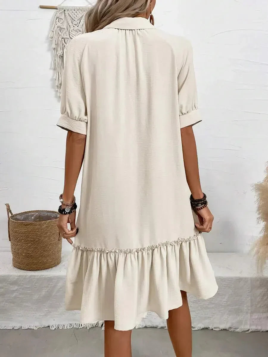 Image of Hazel | Women's Button-Front Mini Dress