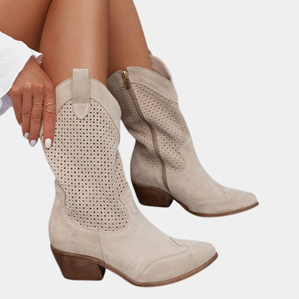 Image of Hazel | Women's Mid-Calf Block Heel Cowboy Boots