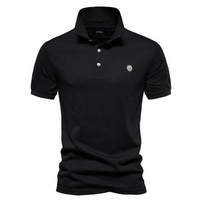 Men's Lightweight Polo Shirt Summer White - VibreMode