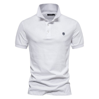 Men's Lightweight Polo Shirt Summer White