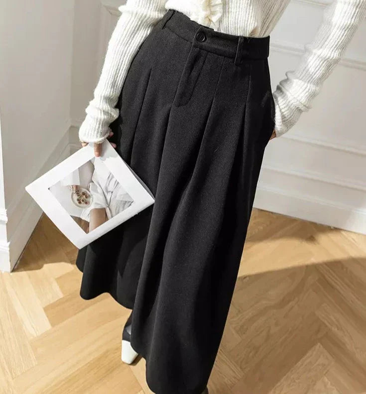 Image of Heather | Women's High-Waisted A-Line Maxi Skirt