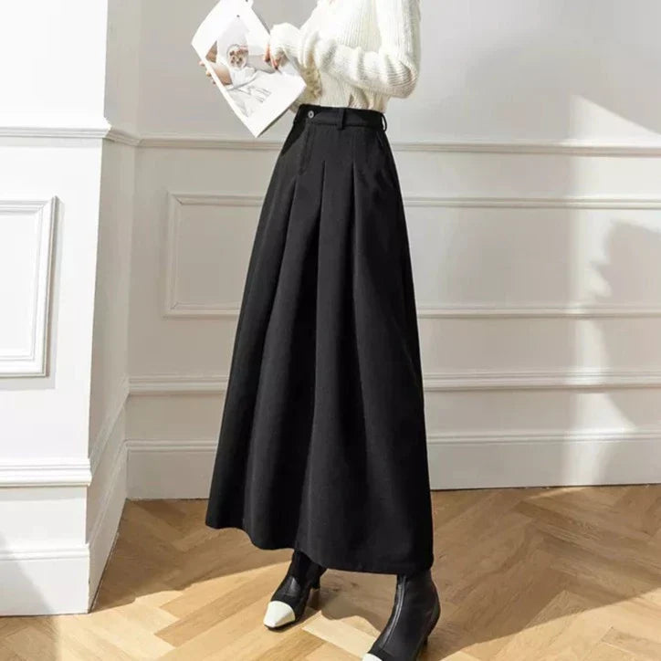 Image of Heather | Women's High-Waisted A-Line Maxi Skirt
