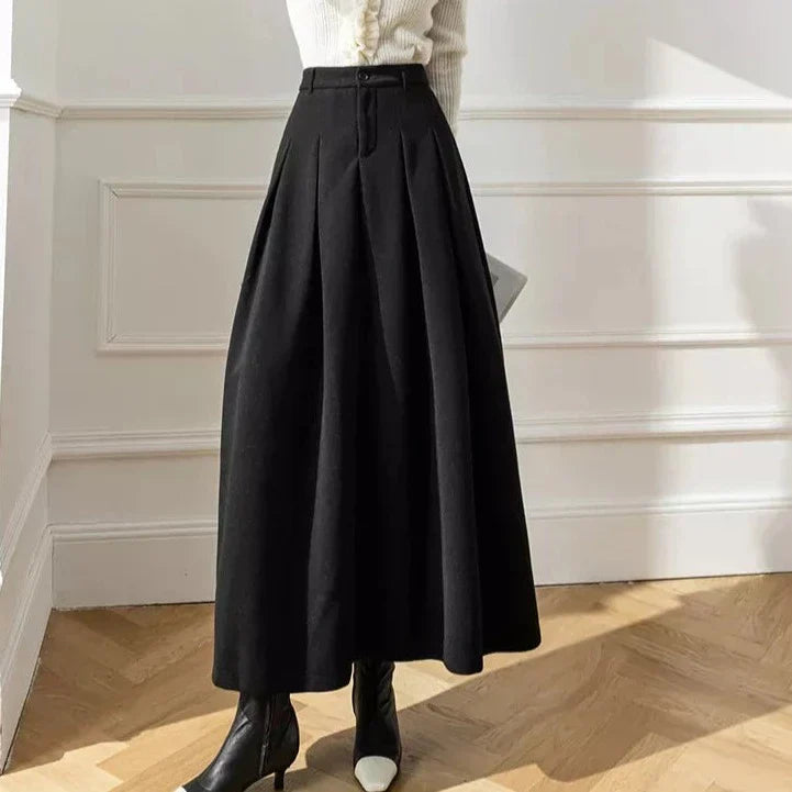 Women's High-Waisted A-Line Maxi Skirt - VibreMode