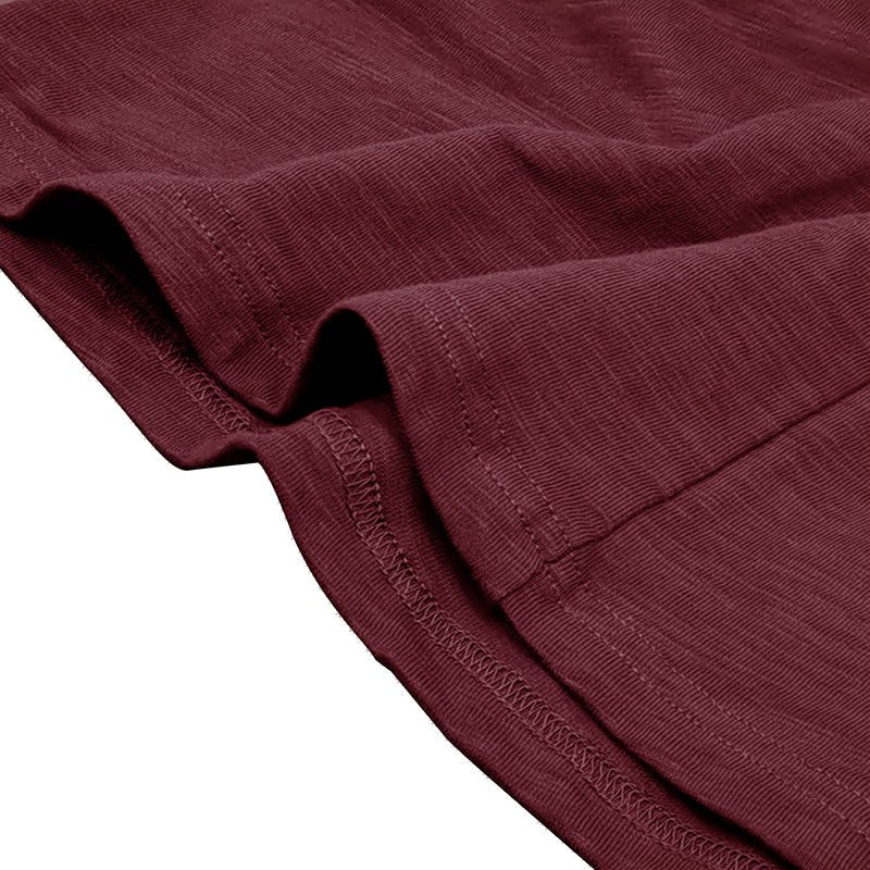 Men's Long Sleeve Henley Shirt Textured Button Front