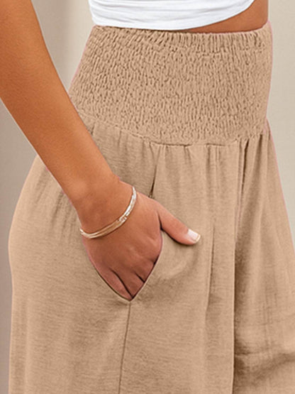 Elegant High Waisted Wide Leg Women's Pants