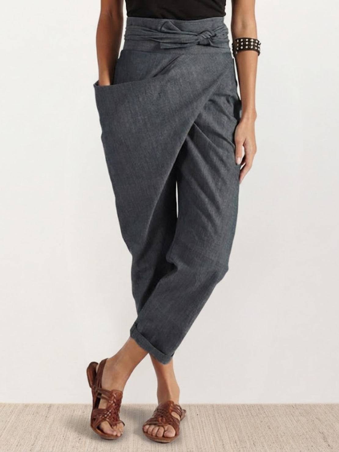 Women's High Waist Cropped Tapered Pants - VibreMode
