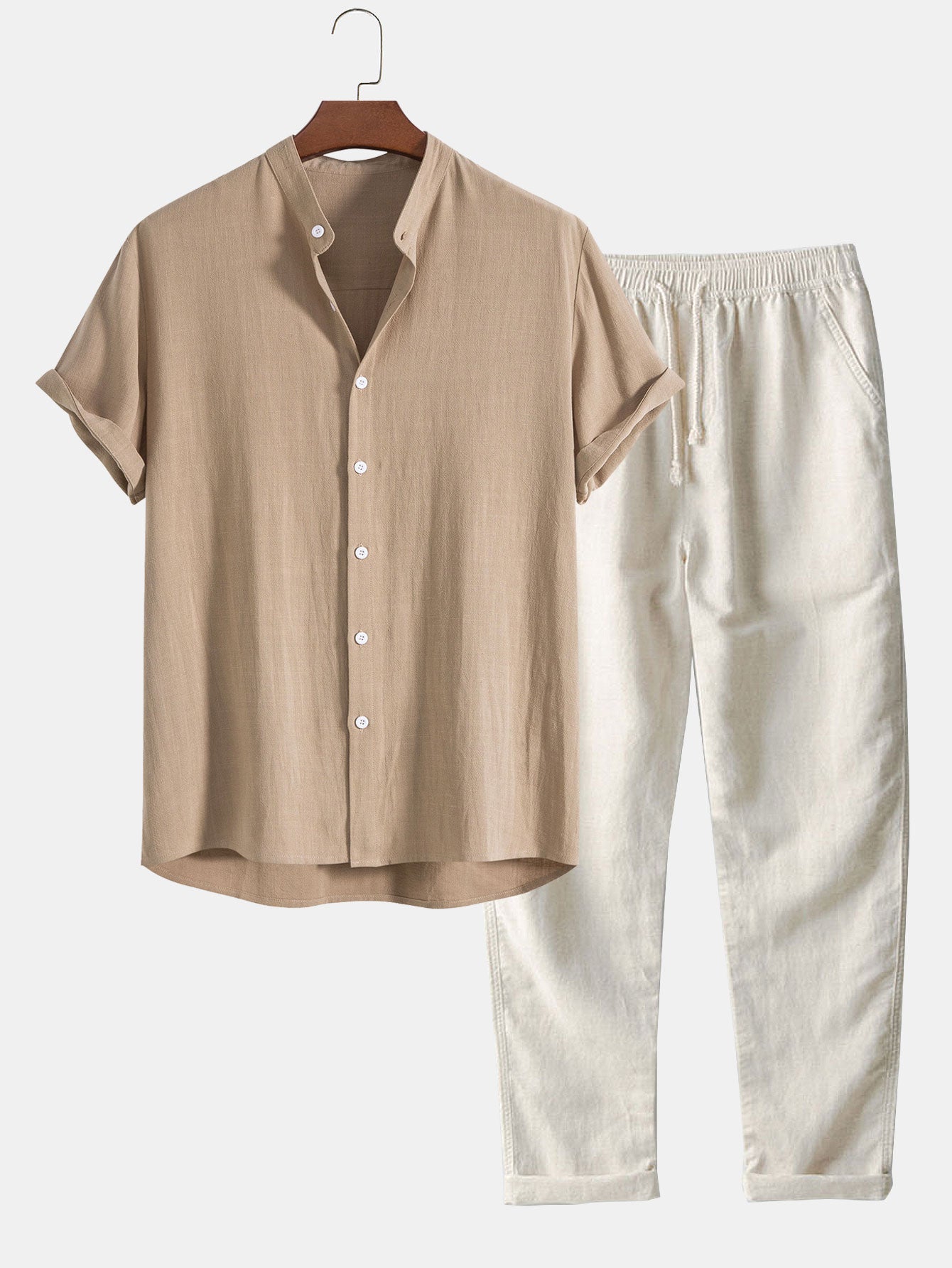 Image of Holden | Men's Grandad Collar Button-Down Shirt