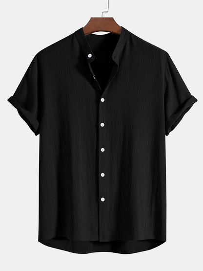 Image of Holden | Men's Grandad Collar Button-Down Shirt