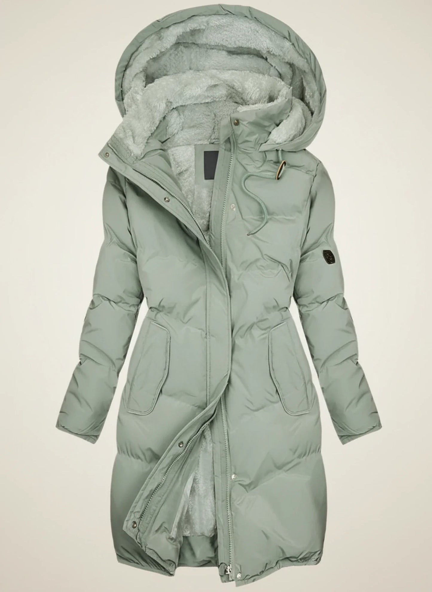 Women's Hooded Puffer Jacket Longline - VibreMode
