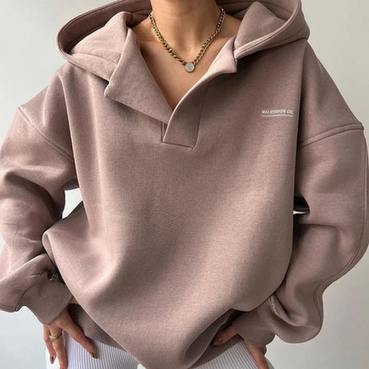 Women's Hooded Pullover Sweater Sibylla Winter - VibreMode