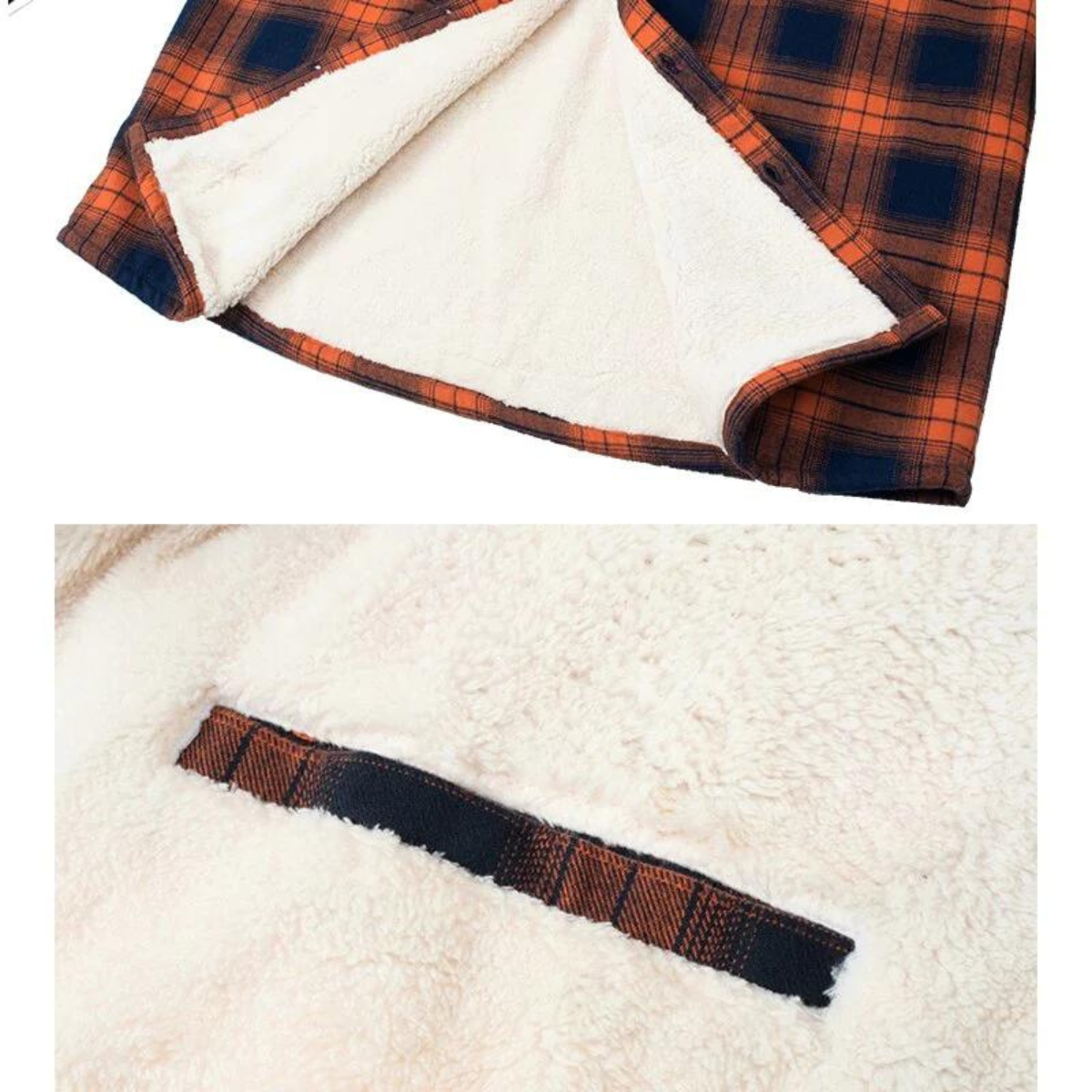 Image of Hugh | Men's Sherpa Lined Flannel Jacket