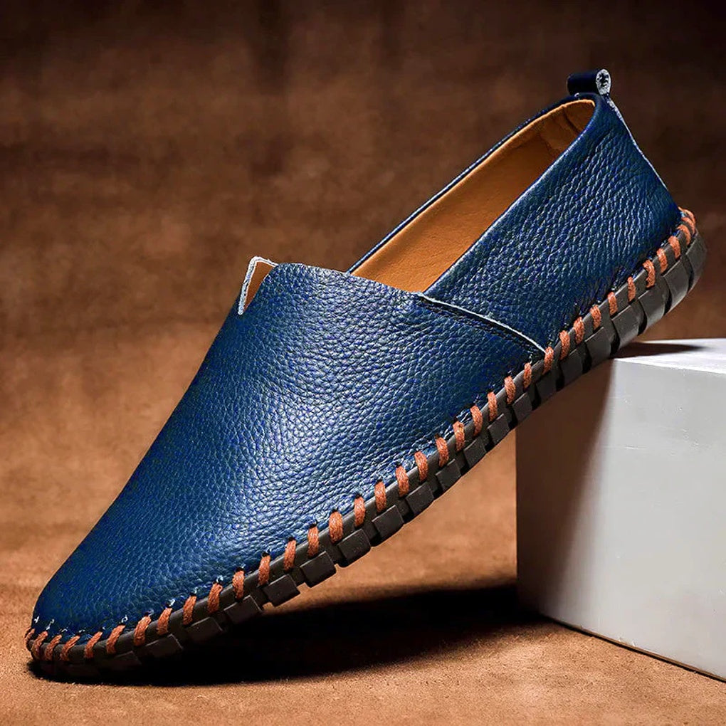 Men's Slip On Loafers Matte Genuine Leather