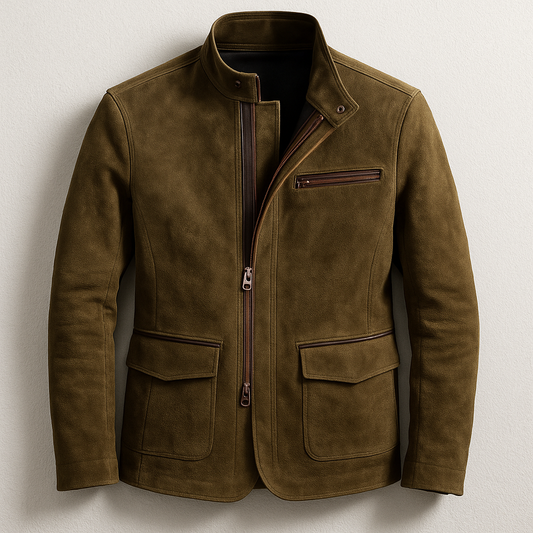 Douglas Men's Suede Leather Jacket - VibreMode