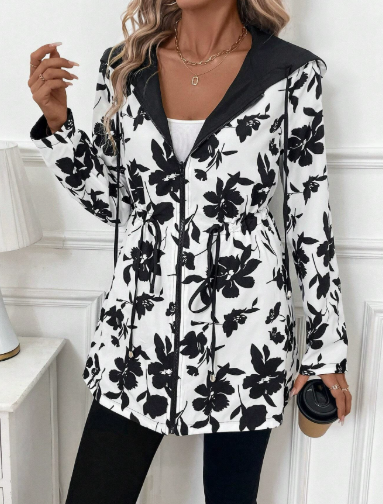 Women's Leopard Print Open Front Coat