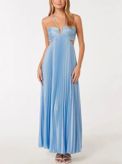 Women's Halter Maxi Evening Dress