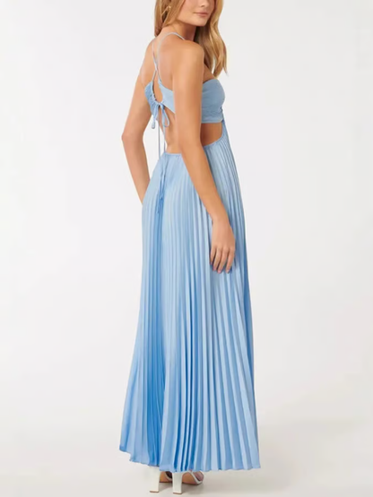 Women's Halter Maxi Evening Dress