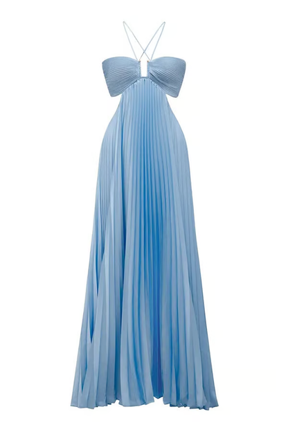 Elegant Ladies Formal Halter Maxi Evening Dress