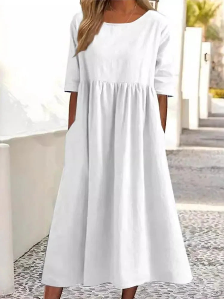 Women's Midi Casual Dress Loose Fit