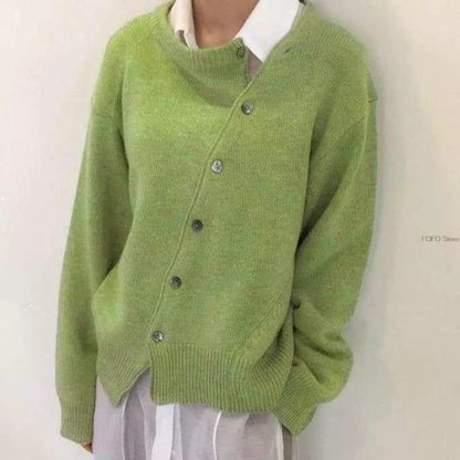 Women's Long Sleeve Cardigan Ribbed Cuffs Beige