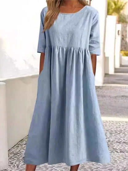 Women's Midi Casual Dress Loose Fit