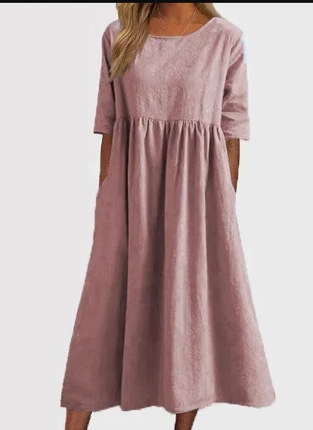 Women's Midi Casual Dress Loose Fit