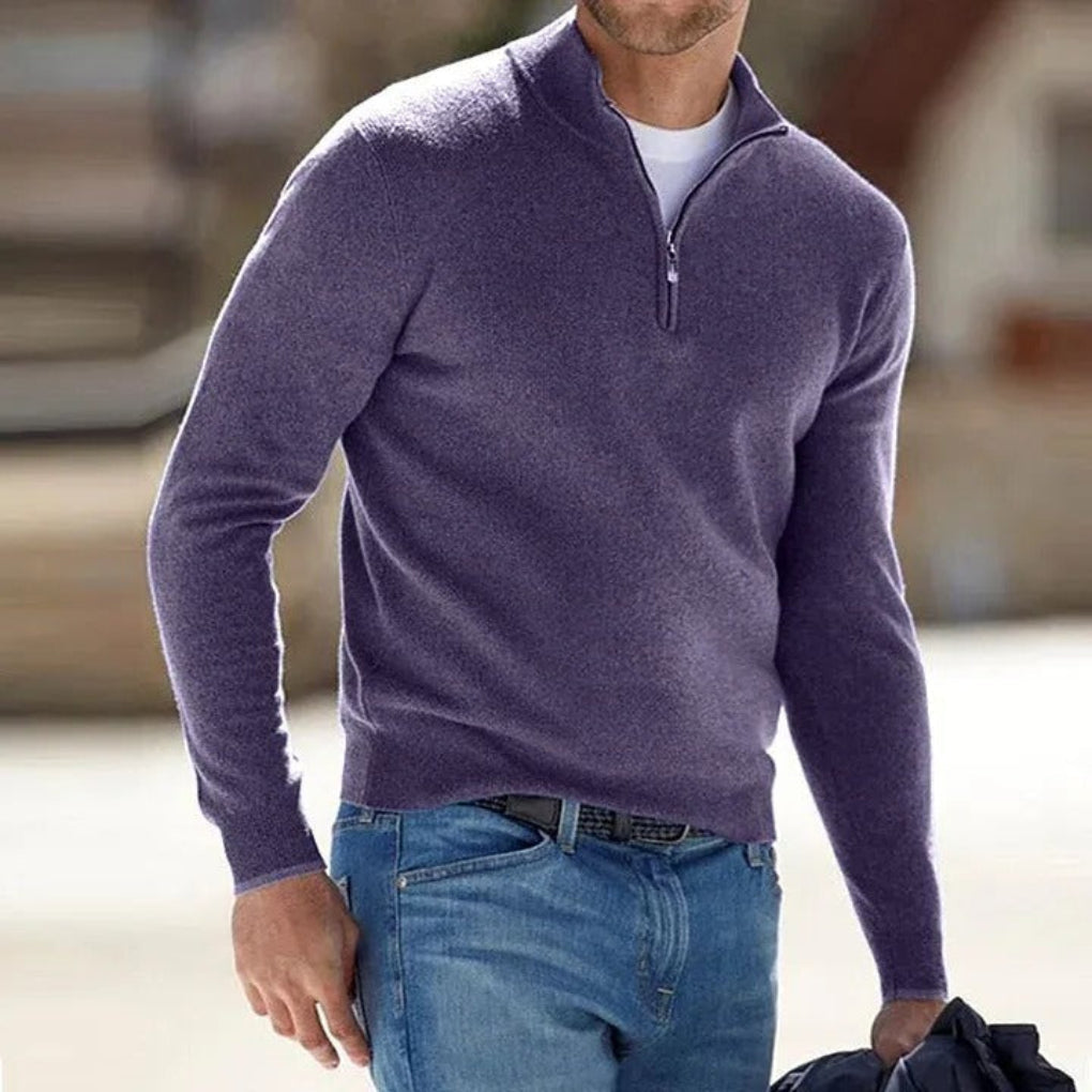 Men's Wool Zip Sweater