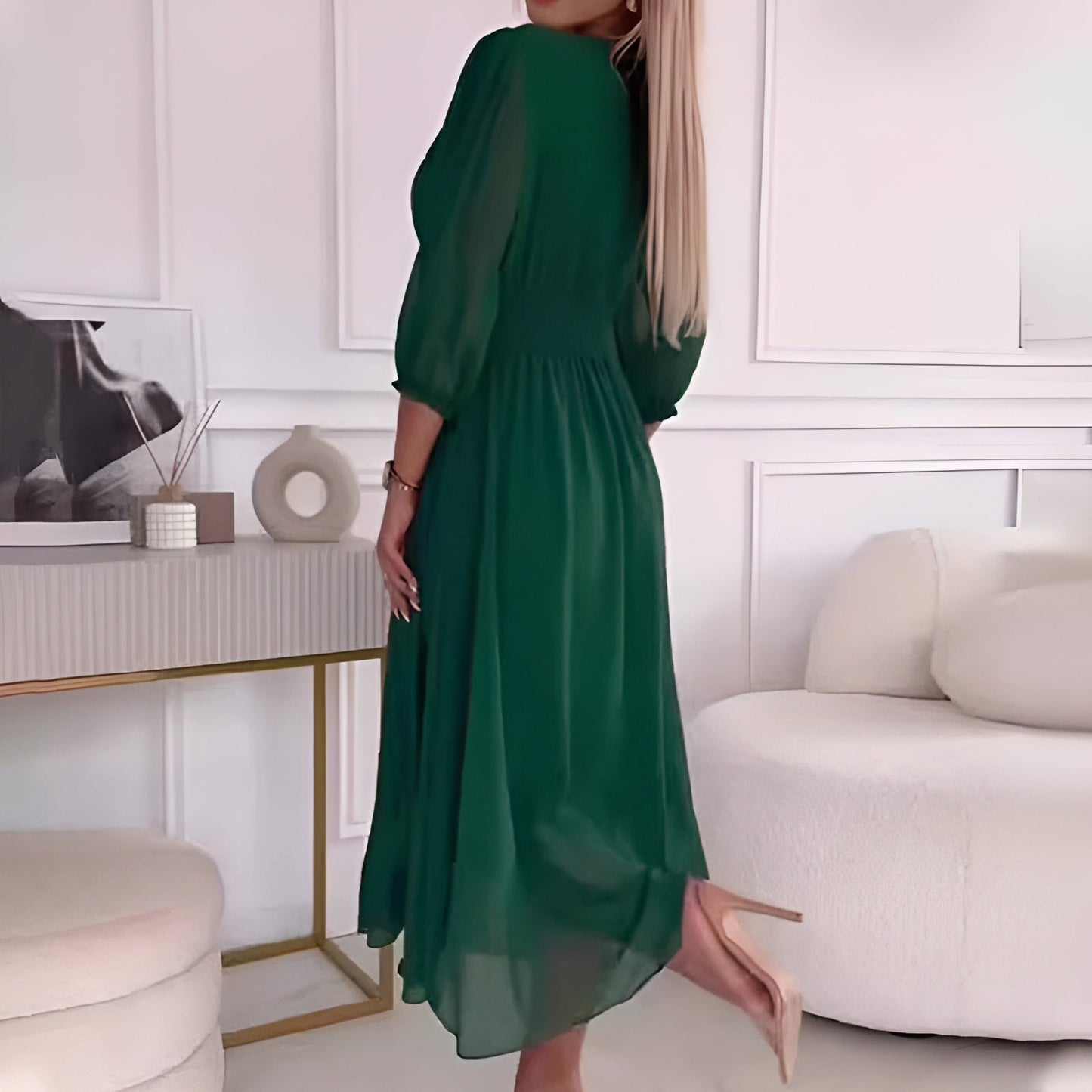 Elegant Women's Flowy Wrap Evening Dress
