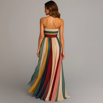 Women's Maxi Dress Paneled Skirt