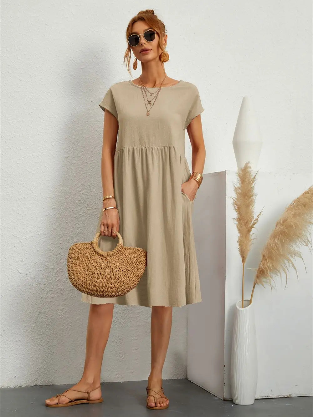 Women's Casual Pocket Dress