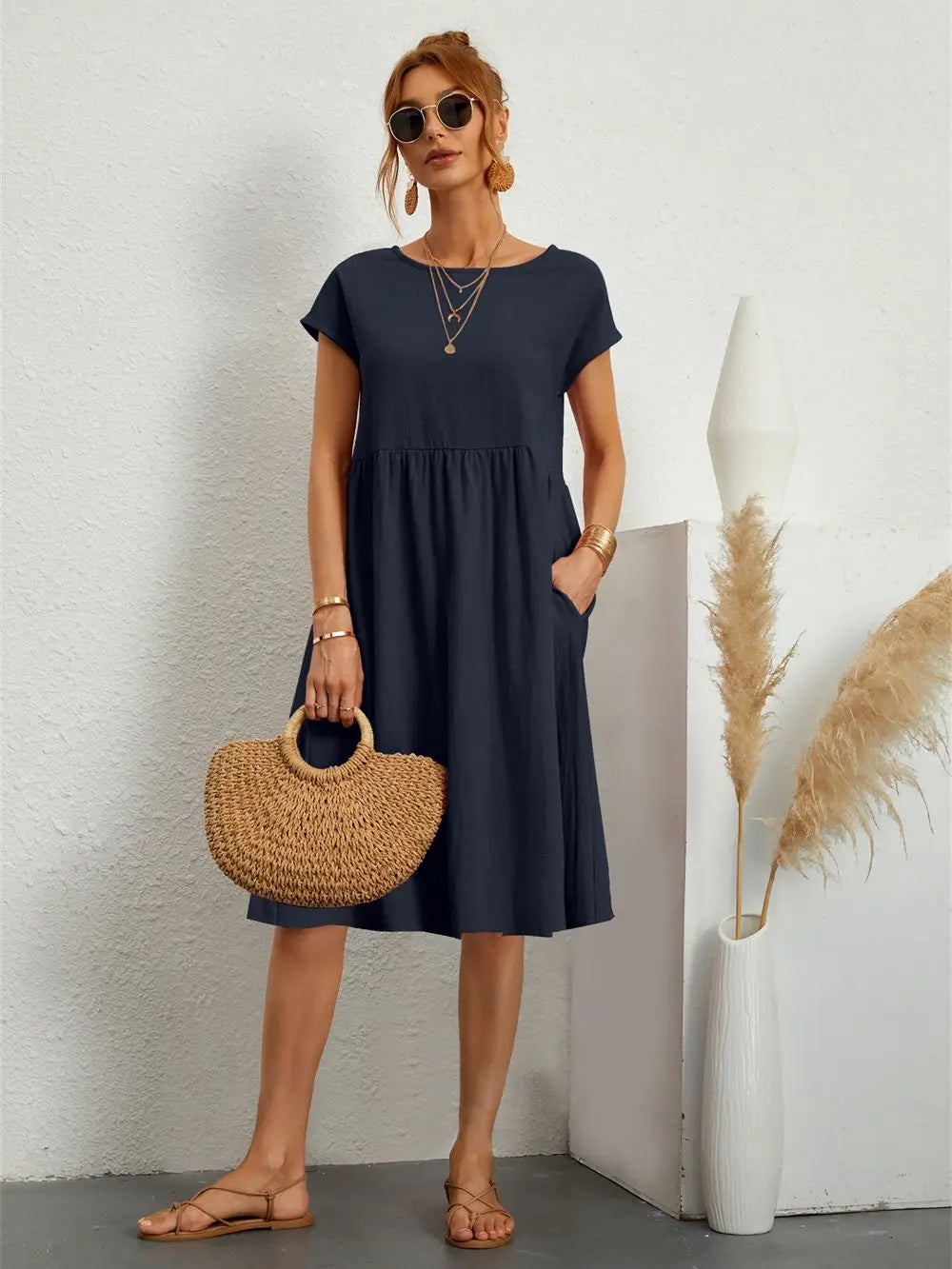 Women's Casual Pocket Dress