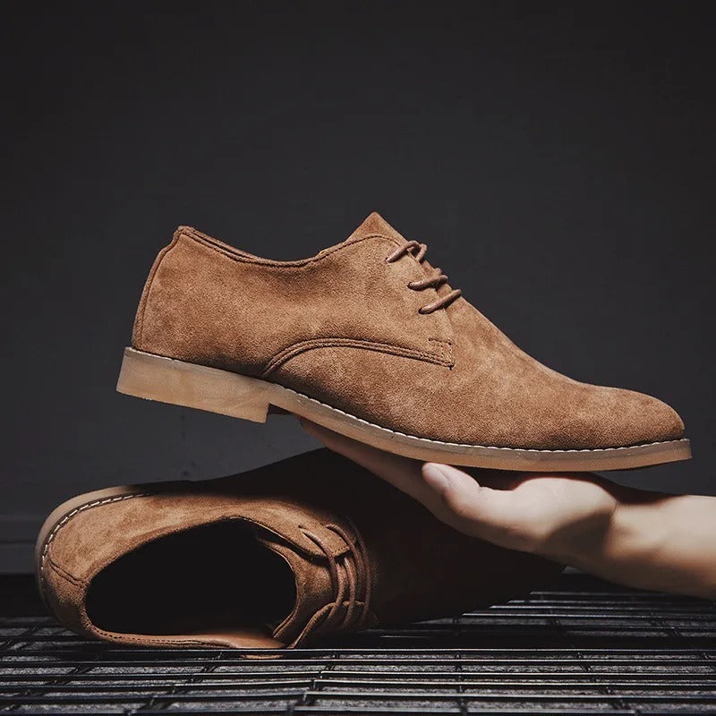 Men's Suede Formal Shoes Classic Brown