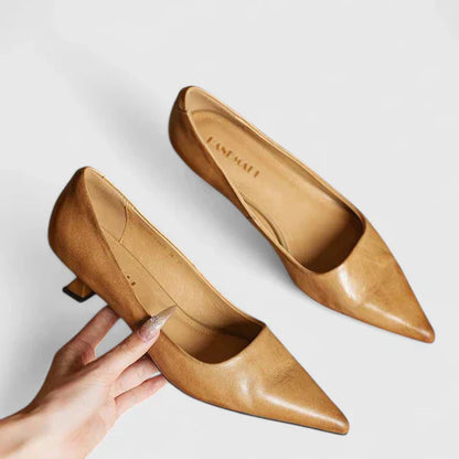 Vera | Ladies Low Heel Red Slingback Pumps