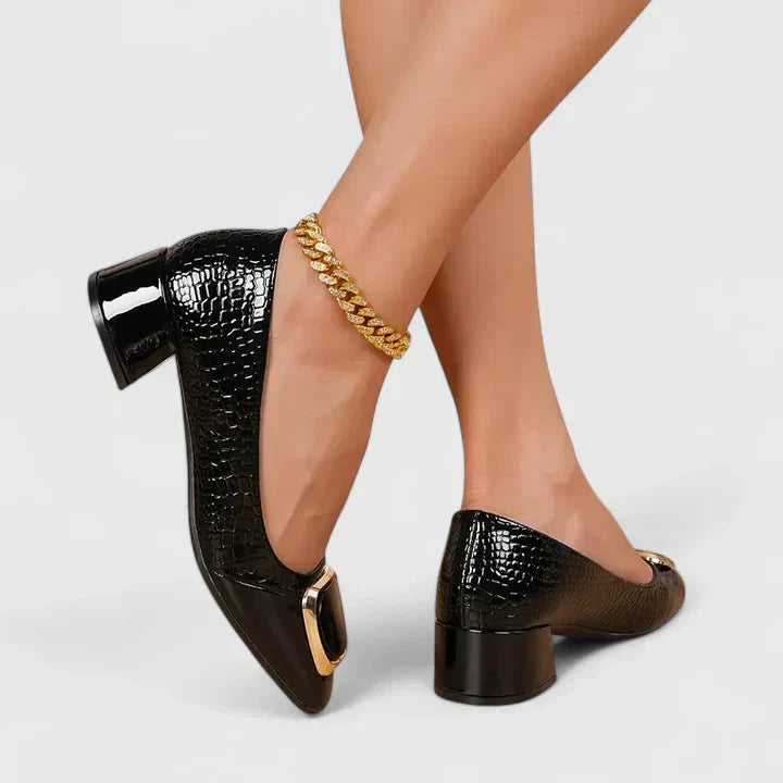 Women's Block Heel Loafers Slip-On