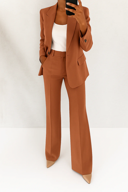 Women's Two Piece Full Length Blazer Suit