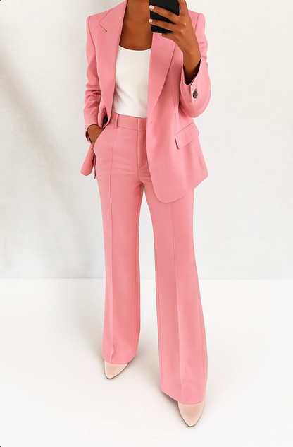 Women's Two Piece Full Length Blazer Suit