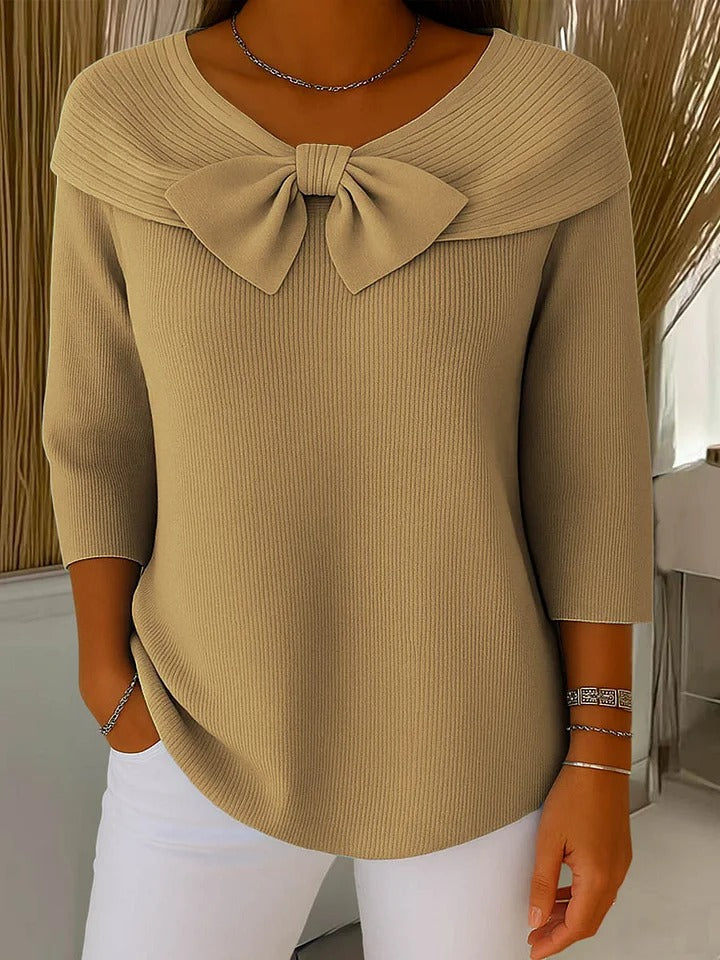 Women's 3/4 Sleeve Knit Sweater