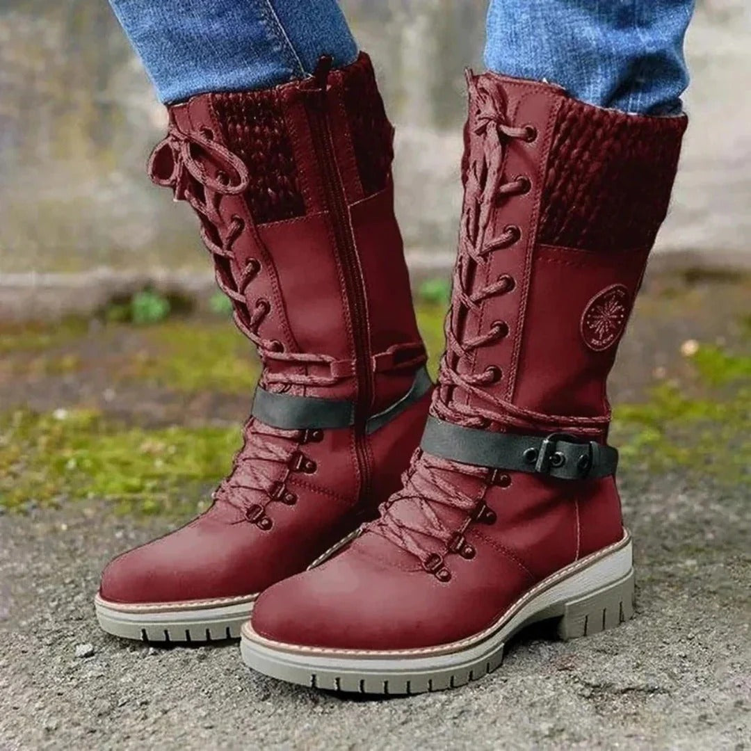 Women's Knee-High Lace-Up Boots
