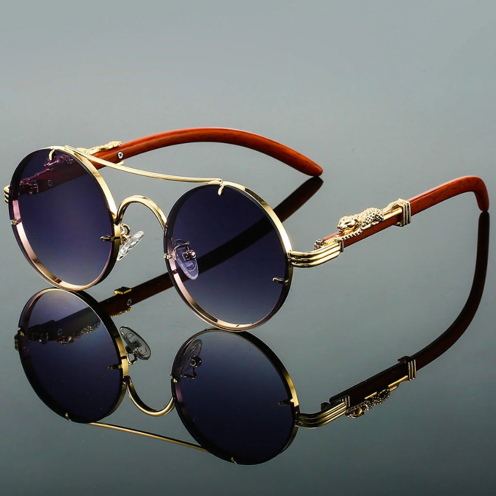 Vintage Double Bridge Sunglasses Retro Style