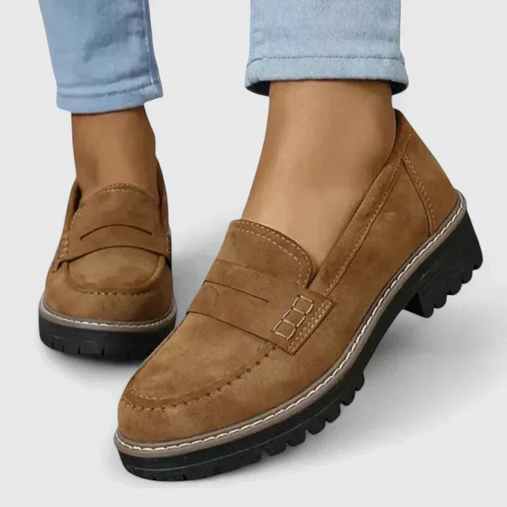 Women's Slip-On Loafers Thick Outsole