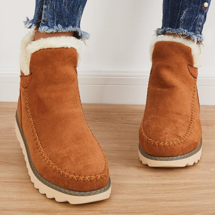 Women's Slip On Ankle Boots Lug Sole