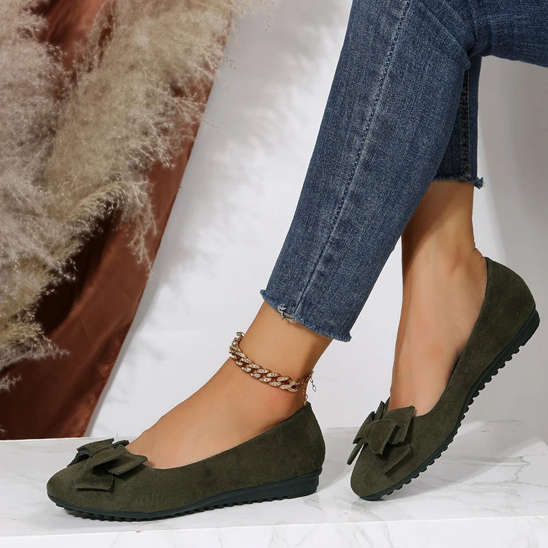 Elegant Ladies Floral Dance Flat Shoes