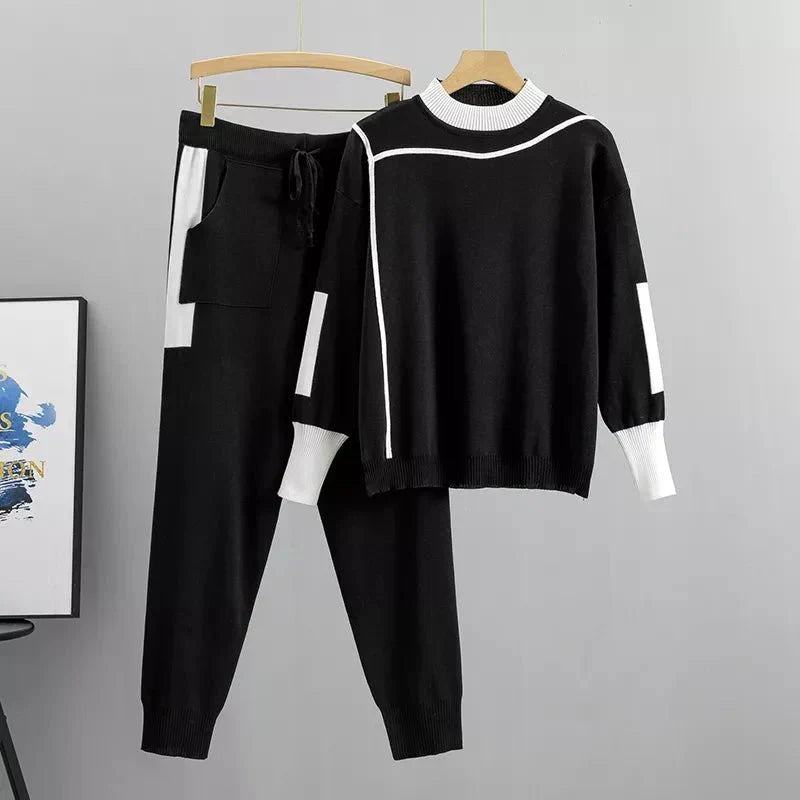 Women's Knit Tracksuit Long Sleeve and Jogger Pants