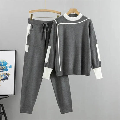 Women's Knit Tracksuit Long Sleeve and Jogger Pants