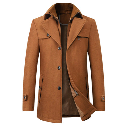 Elegant Double Collar Coat - VibreMode
