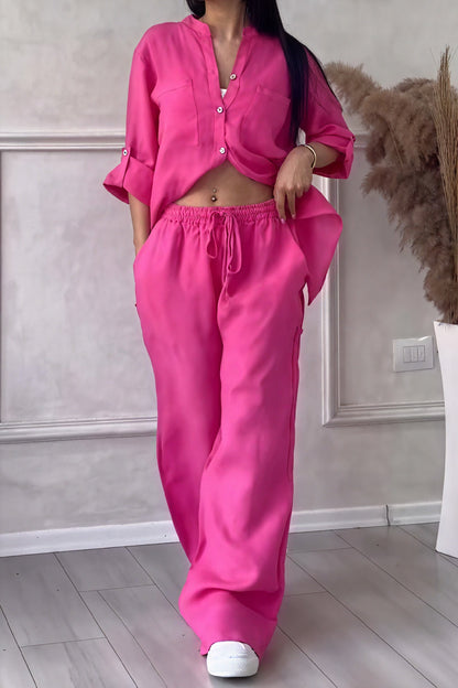 Image of Janet | Women's Button-Up Two-Piece Set